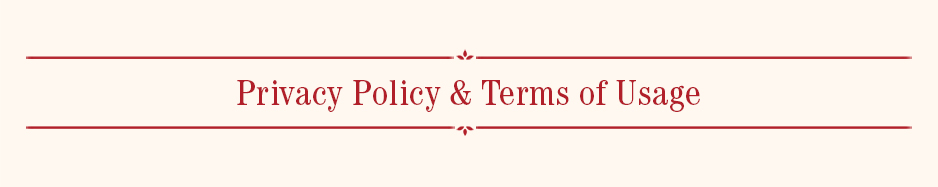 Privacy Policy and Terms of Usage